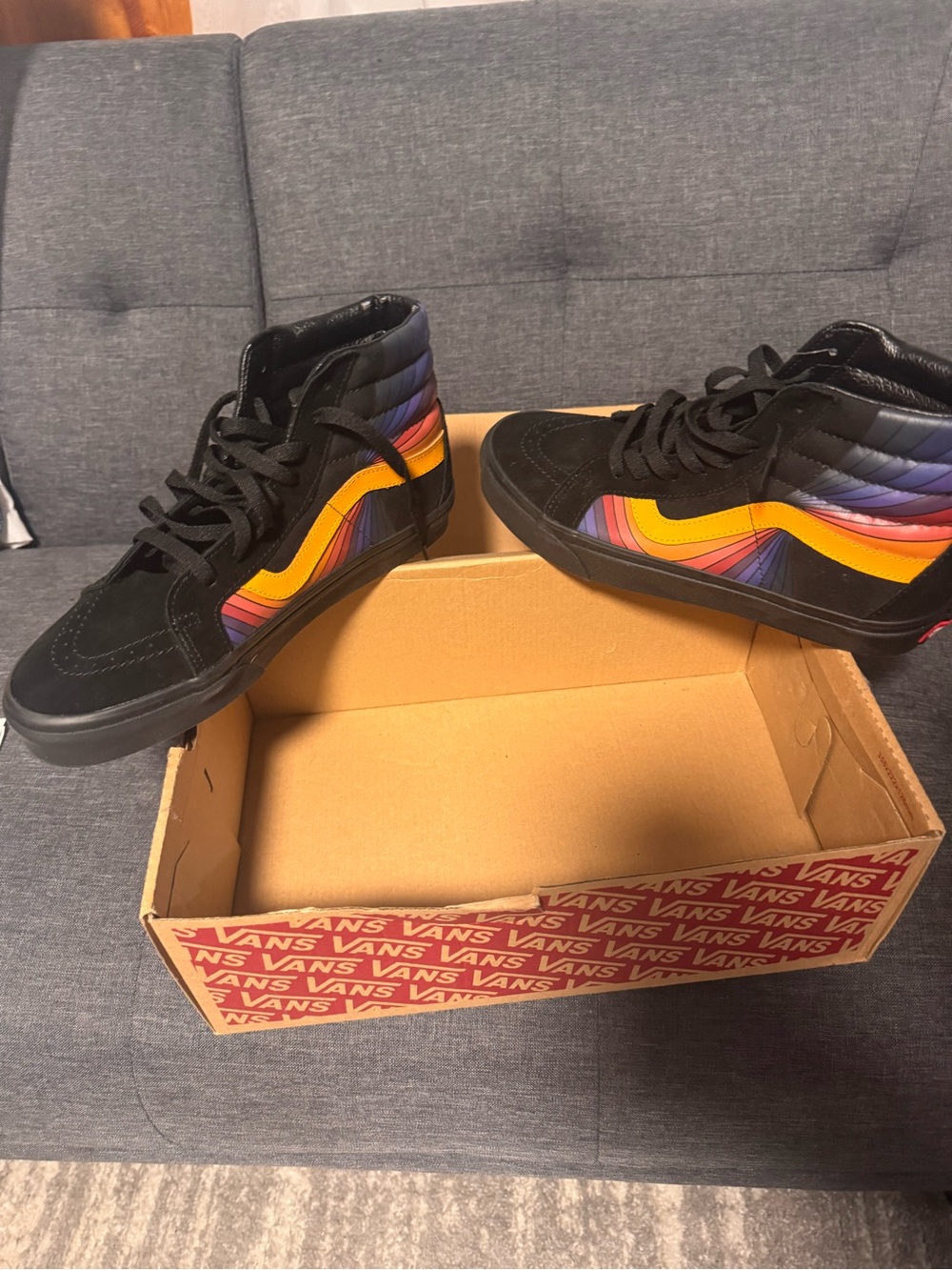 Vans Old Skool Black With Rainbow Men's Sneaker